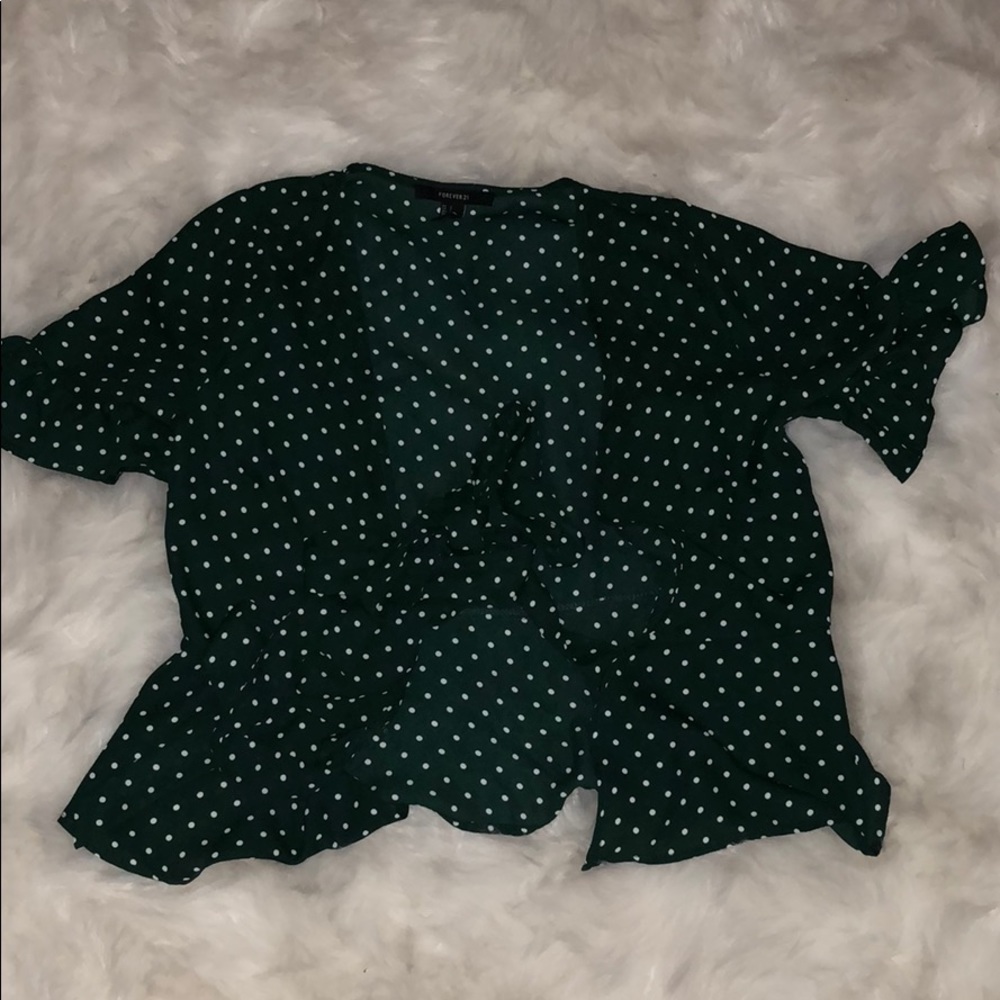 Poka Dot Wrap Blouse